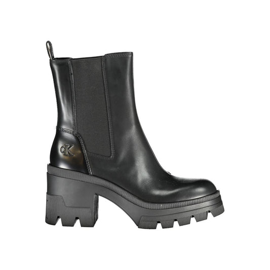 Calvin Klein Damenstiefel aus schwarzem Leder