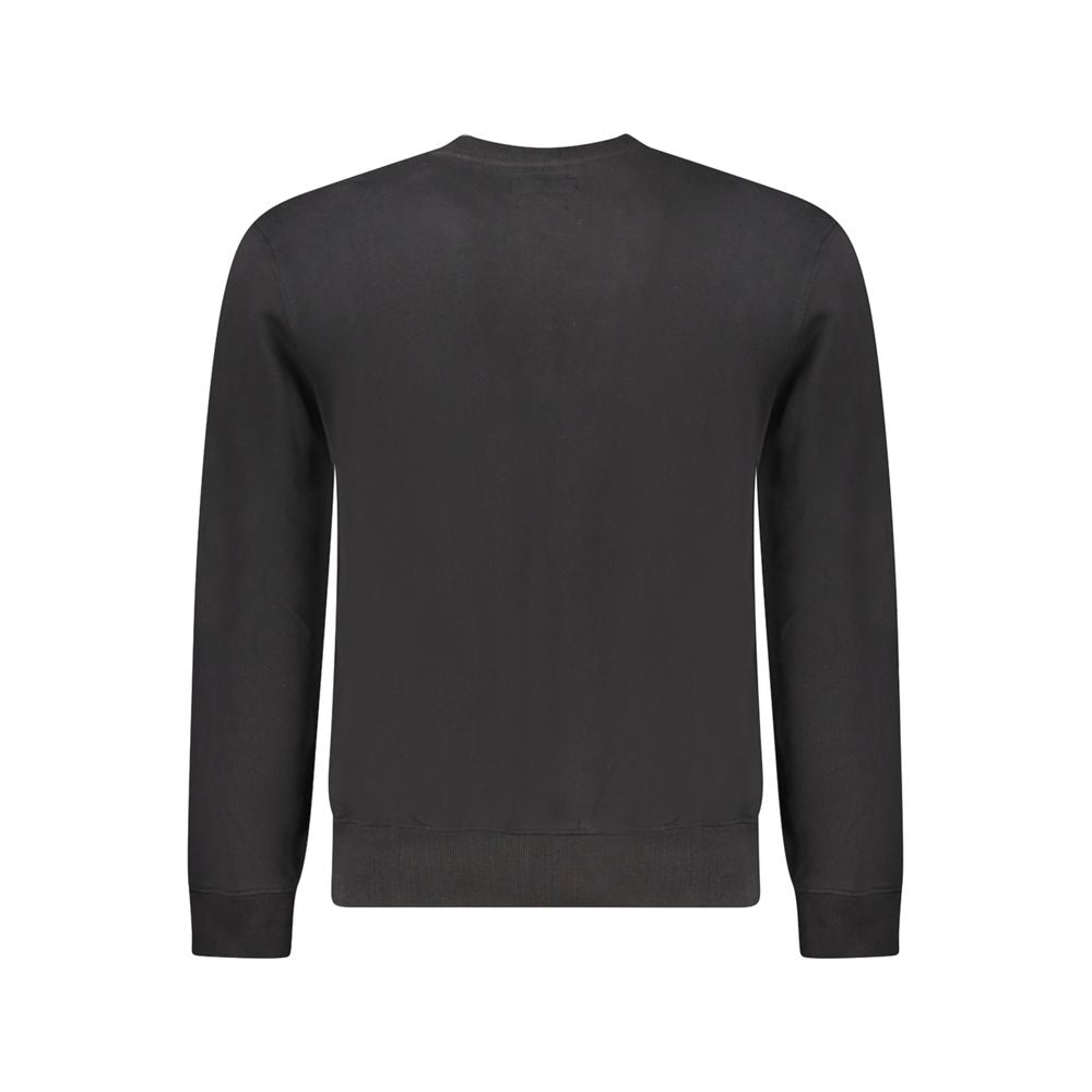 Guess Jeans Black Cotton Men Sweatshirt