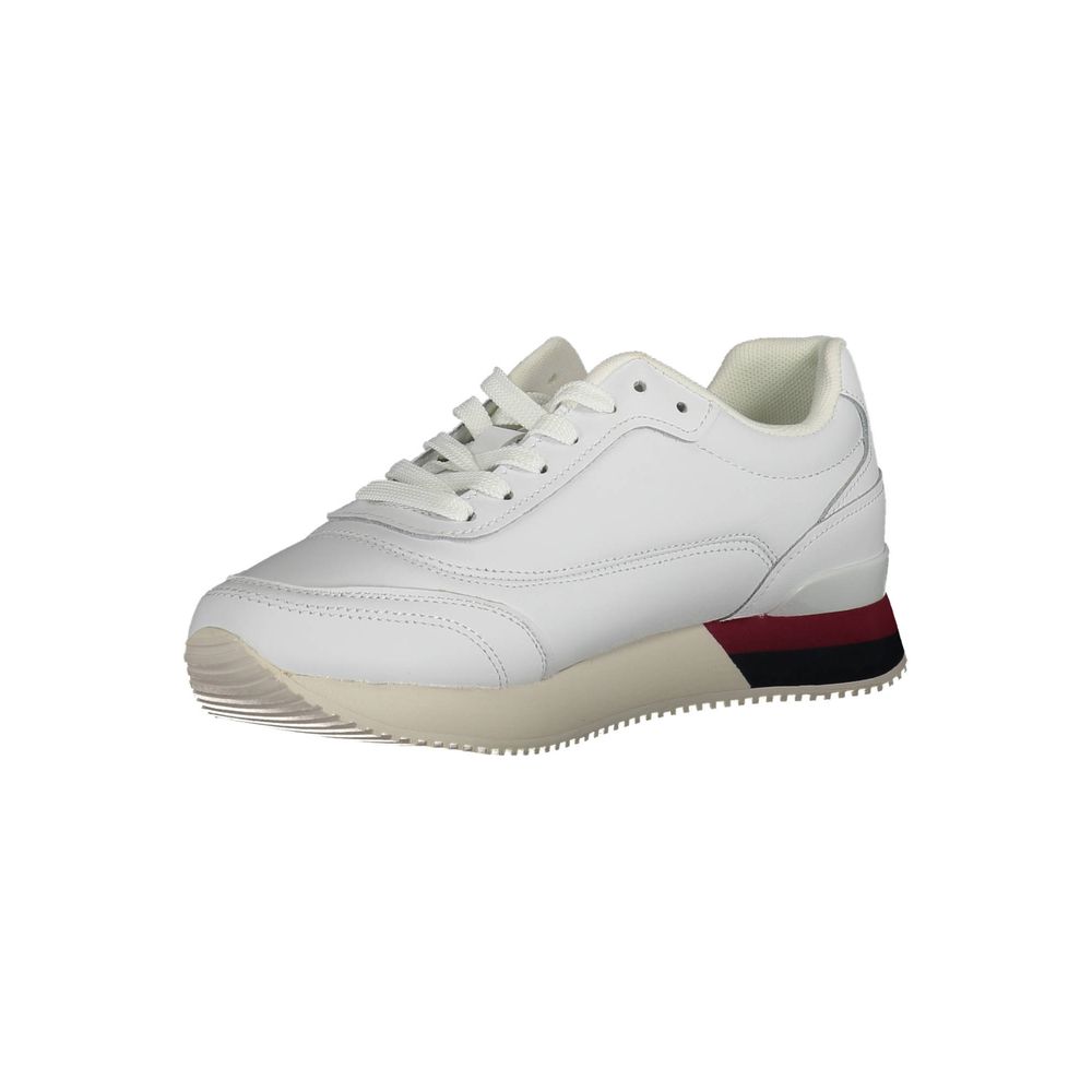 Tommy Hilfiger – Weiße Polyester-Sneaker