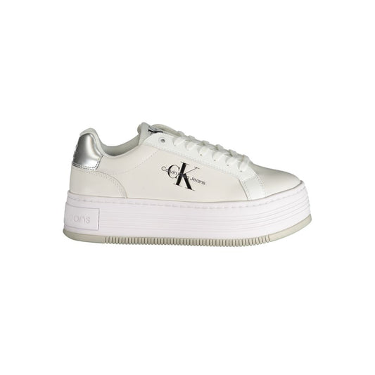 Calvin Klein – Weißer Polyester-Sneaker