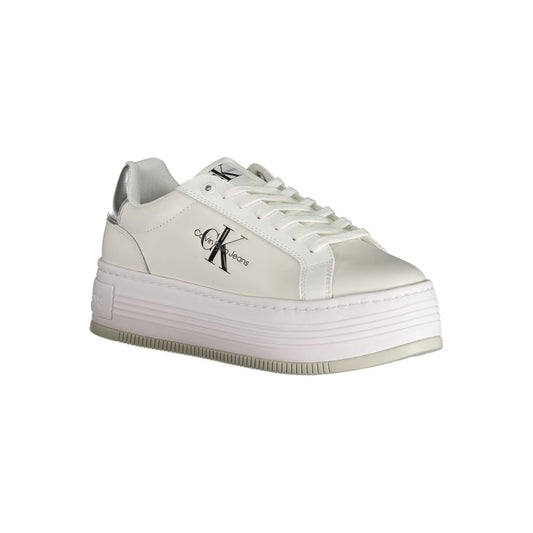 Calvin Klein – Weißer Polyester-Sneaker