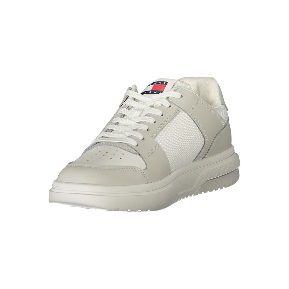 Tommy Hilfiger – Weiße Polyester-Sneaker