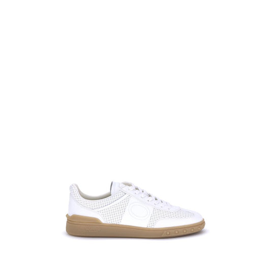 Valentino Garavani Weiße Gummi-Sneaker mit niedrigem Schaft