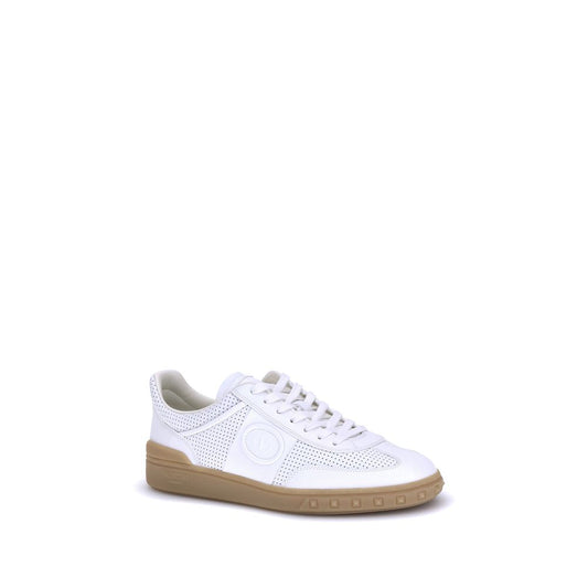 Valentino Garavani Weiße Gummi-Sneaker mit niedrigem Schaft