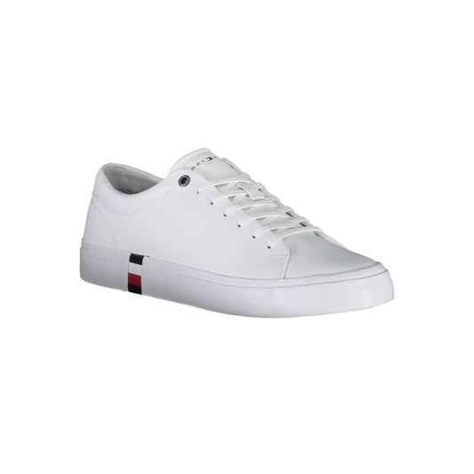 Tommy Hilfiger – Weiße Polyester-Sneaker
