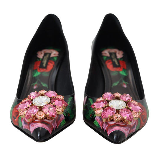 Dolce & Gabbana – Pumps aus schwarzem Leder mit hohem Absatz