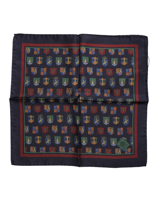 Dolce & Gabbana – Quadratischer Foulard-Schal mit mehrfarbigen Medaillen