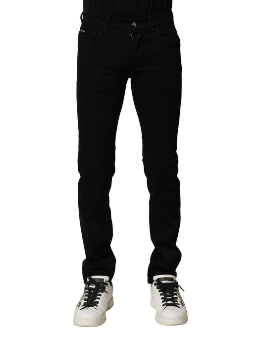 Dolce & Gabbana Schwarze Skinny-Jeans aus Baumwollstretch für Herren