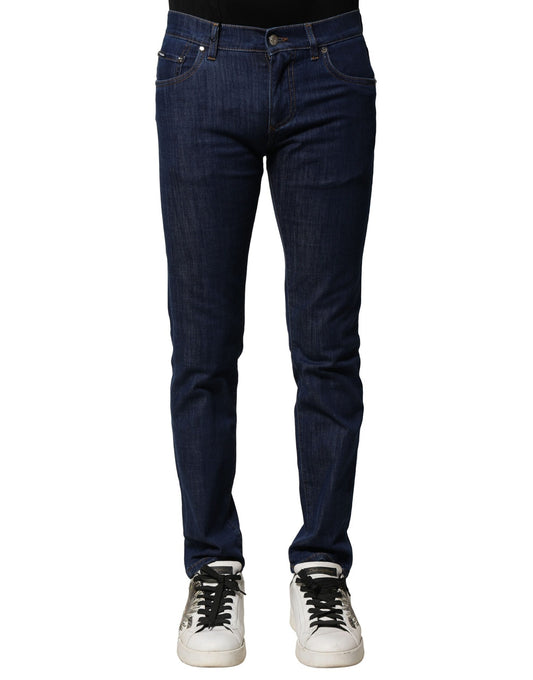 Dolce & Gabbana Blaue Skinny Jeans aus Baumwollstretch für Herren