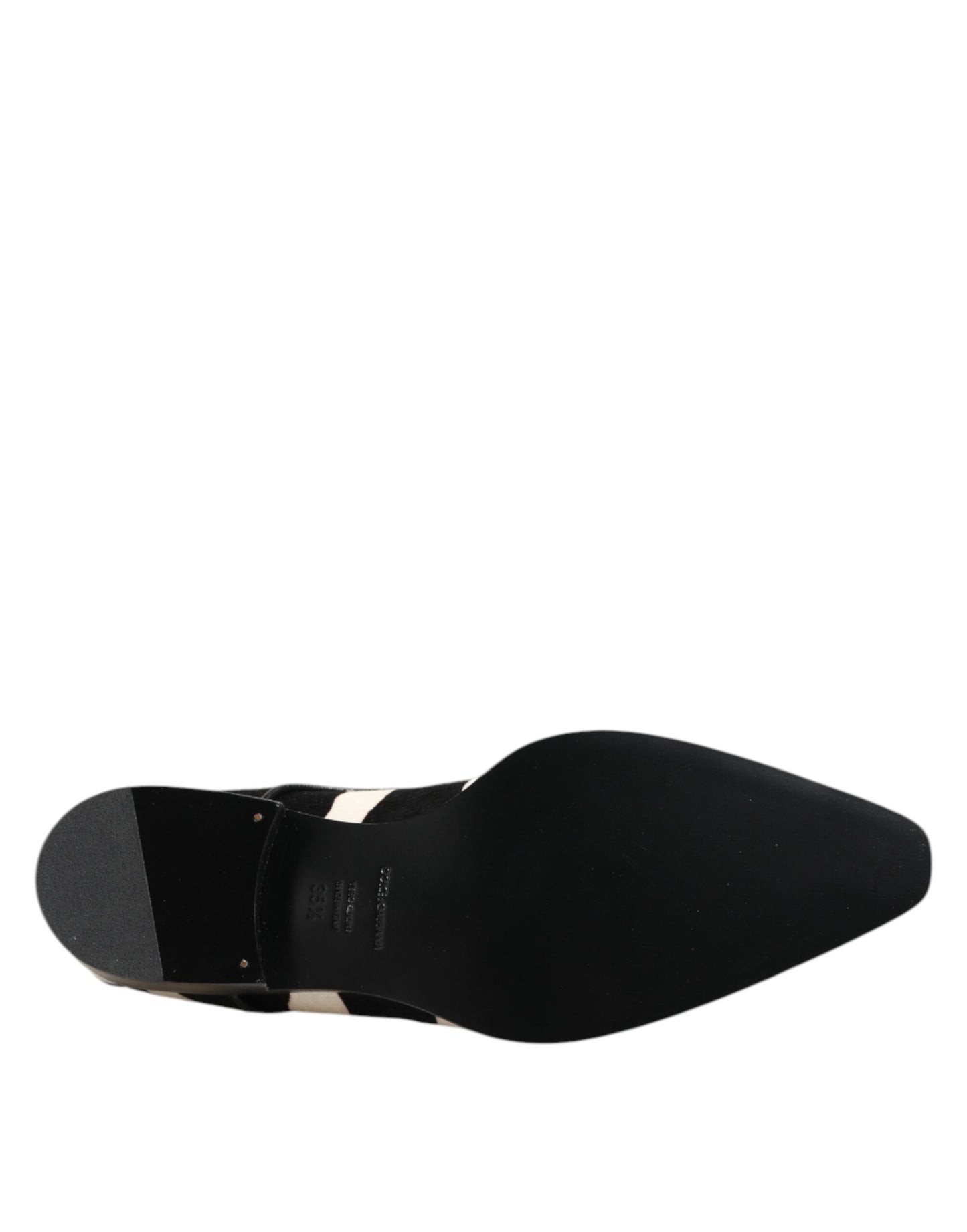 Dolce & Gabbana Abendschuhe aus Ponyfell in Schwarz und Weiß mit Zebramuster