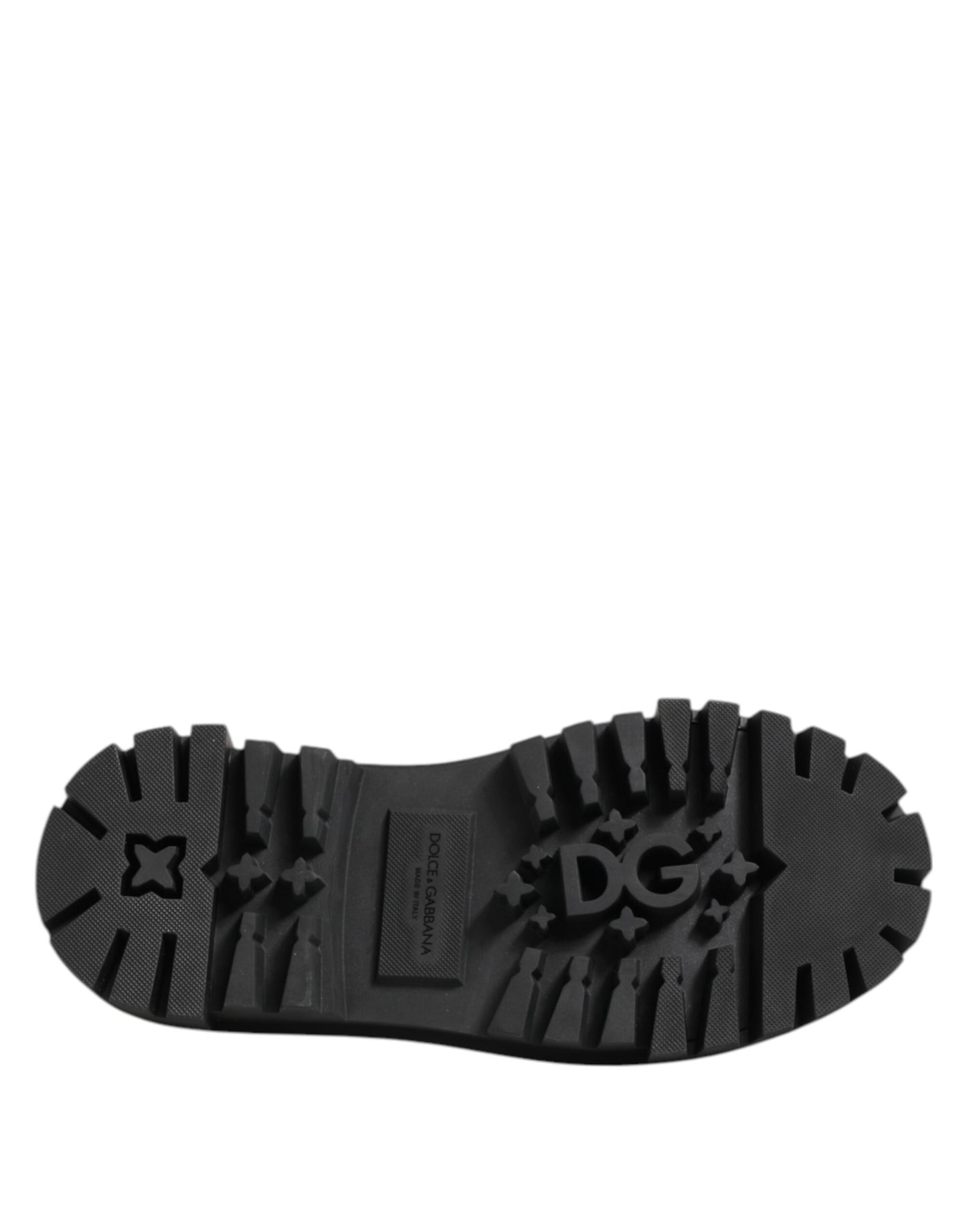 Dolce & Gabbana – Trekking-Derby-Schuhe aus schwarzem Lackleder