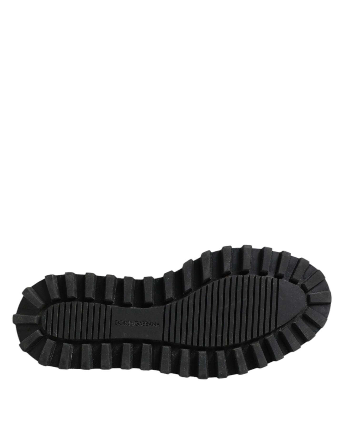 Dolce & Gabbana – Klobige Derby-Schuhe aus Kalbsleder in Schwarz und Weiß