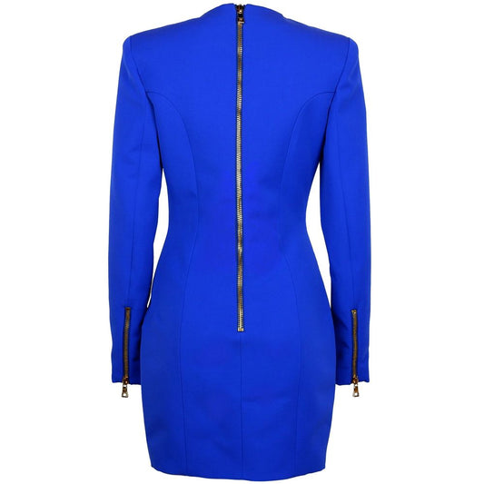 Blaues Wollkleid von Balmain