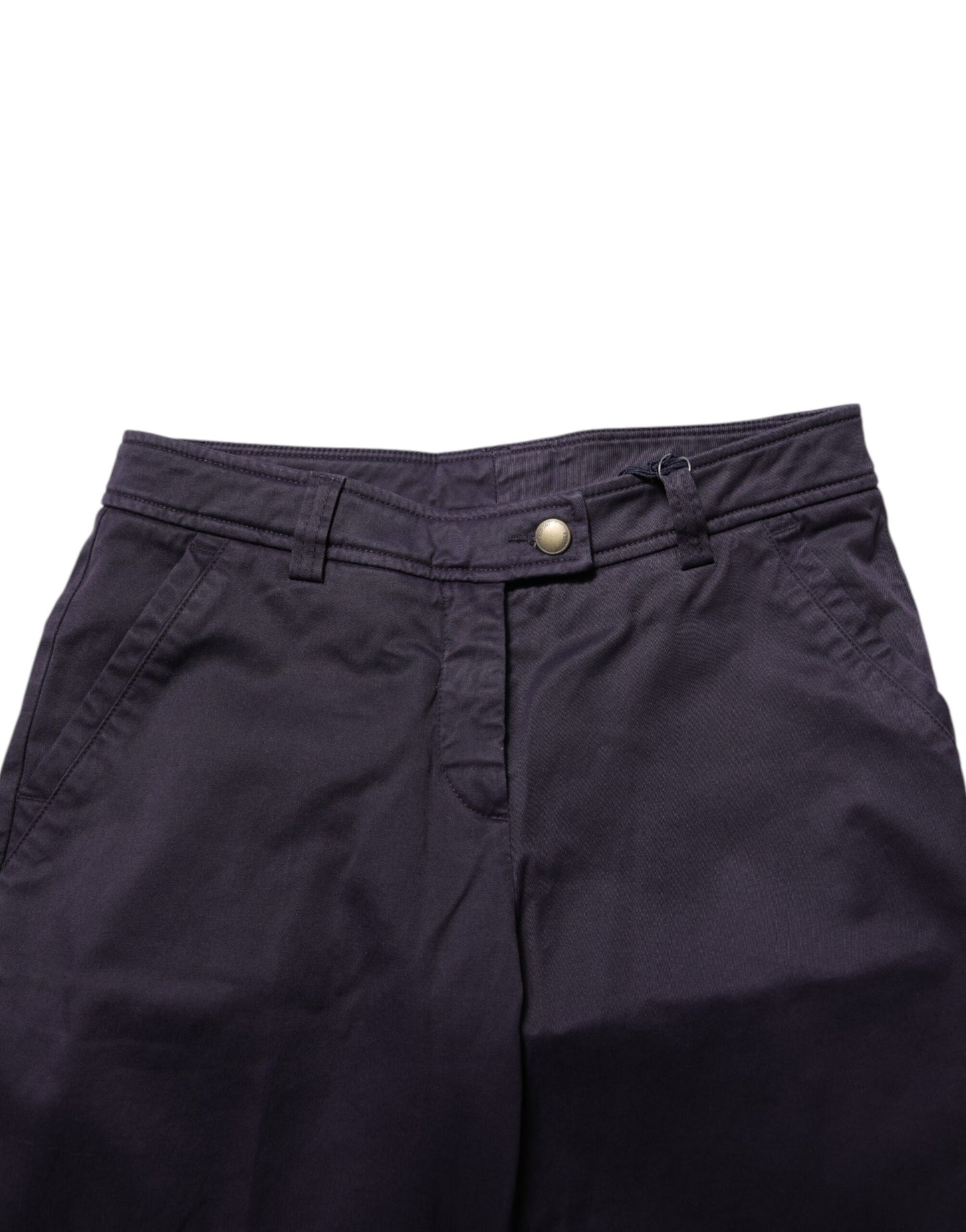 Incotex Dunkelviolette, lässige, gerade Hose mit mittlerer Taille