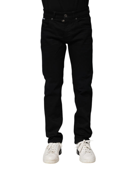 Dolce & Gabbana – Schwarze Skinny-Jeans aus Baumwolle