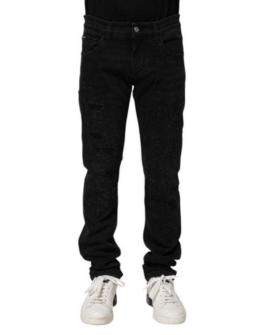 Dolce & Gabbana Schwarze Skinny-Jeans aus Baumwolle für Herren