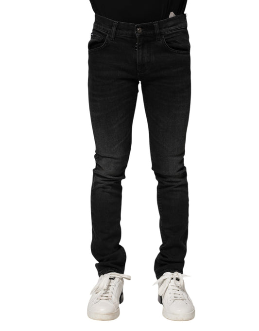 Dolce & Gabbana Schwarze Skinny-Jeans aus Baumwolle für Herren