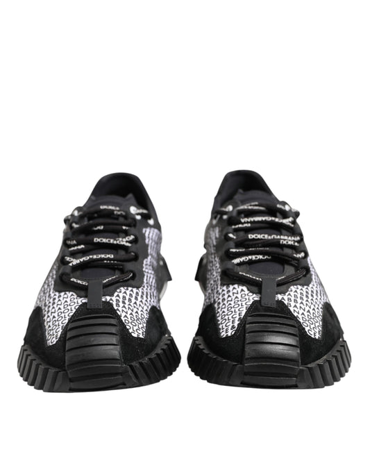 Dolce & Gabbana – Schwarze, niedrige NS1-Sneaker mit Logo und Schnürung