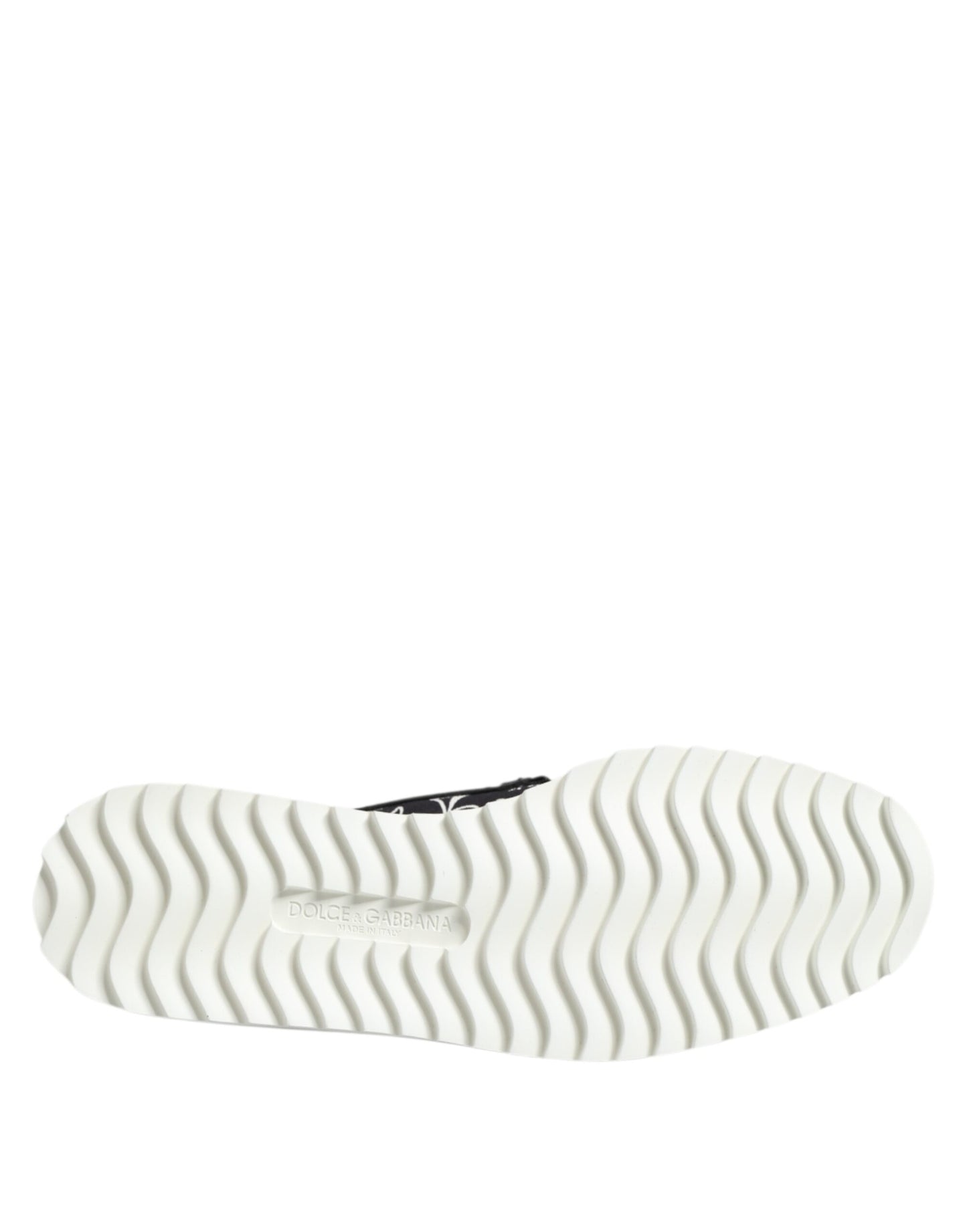 Dolce & Gabbana – Schwarze Slipper mit Print für Herren