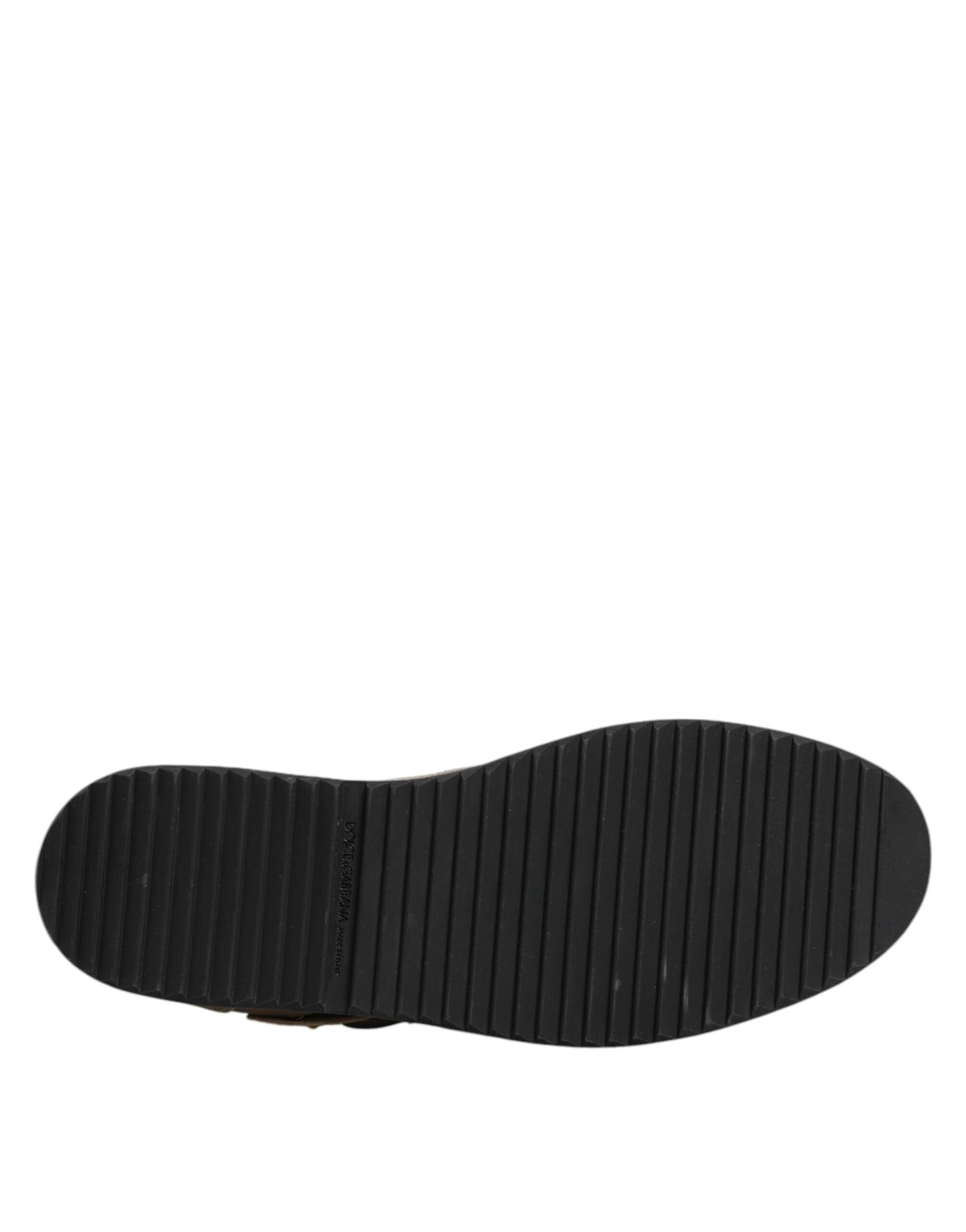 Dolce & Gabbana Braune Leder Herren Low Top Sneakers Schuhe