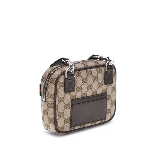 Gucci Schultertasche aus braunem Polyester