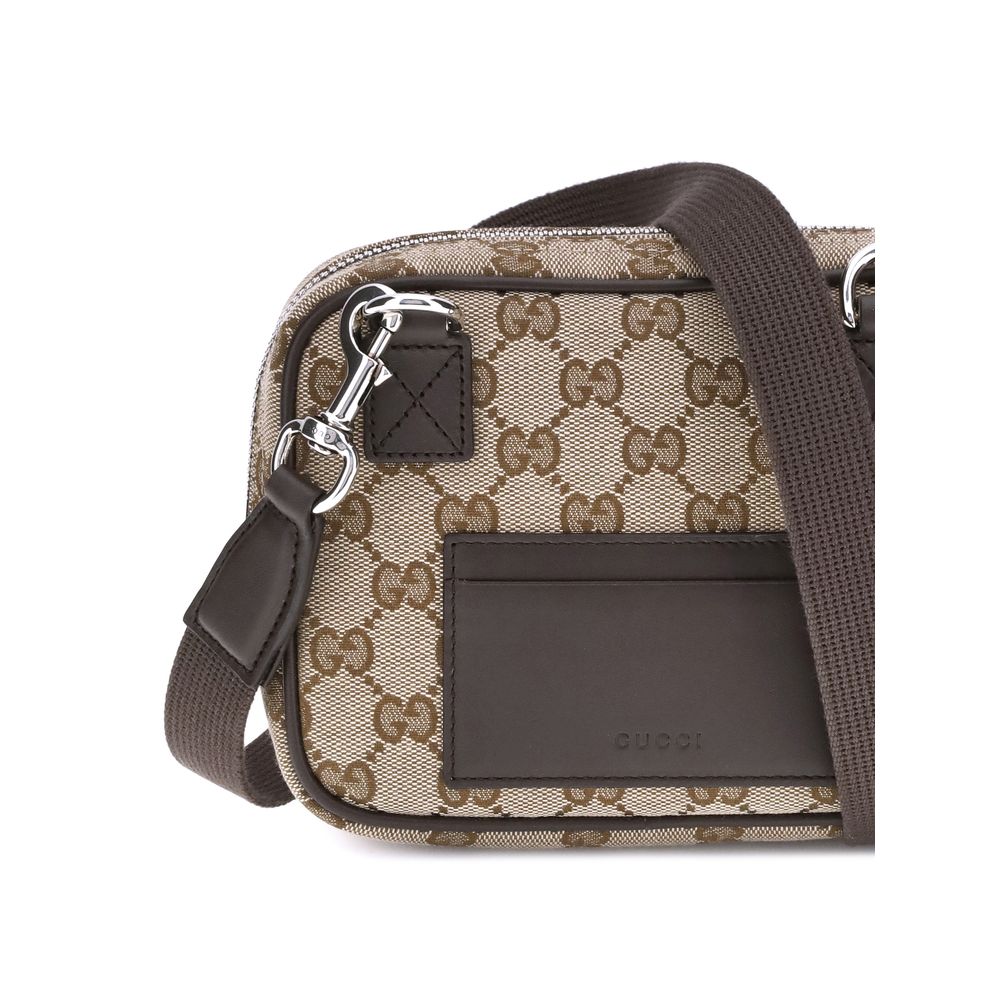 Gucci Schultertasche aus braunem Polyester