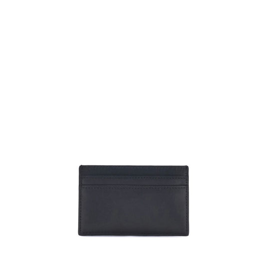 Alexander McQueen Schwarzes Kalbsleder Bos Taurus Portemonnaie