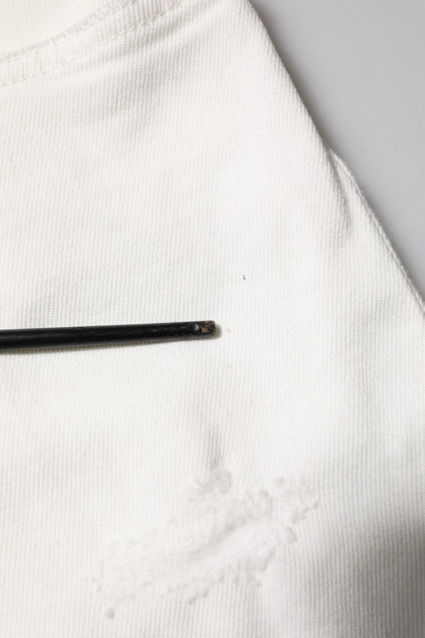 Dolce & Gabbana Weiße, lockere Herren-Jeans aus Baumwolle