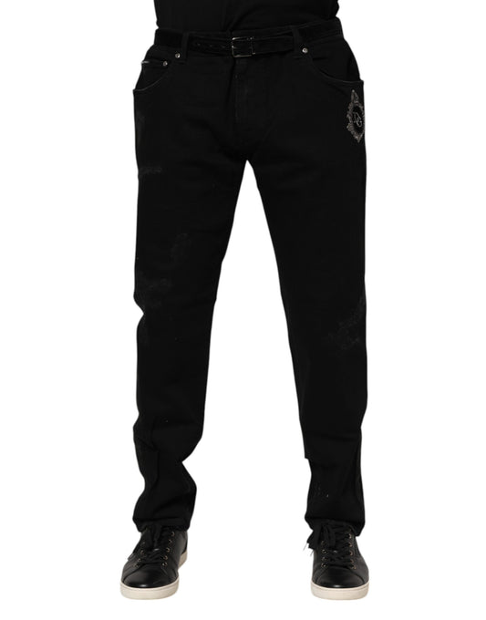 Dolce & Gabbana Schwarze Skinny-Jeans aus Baumwolle für Herren