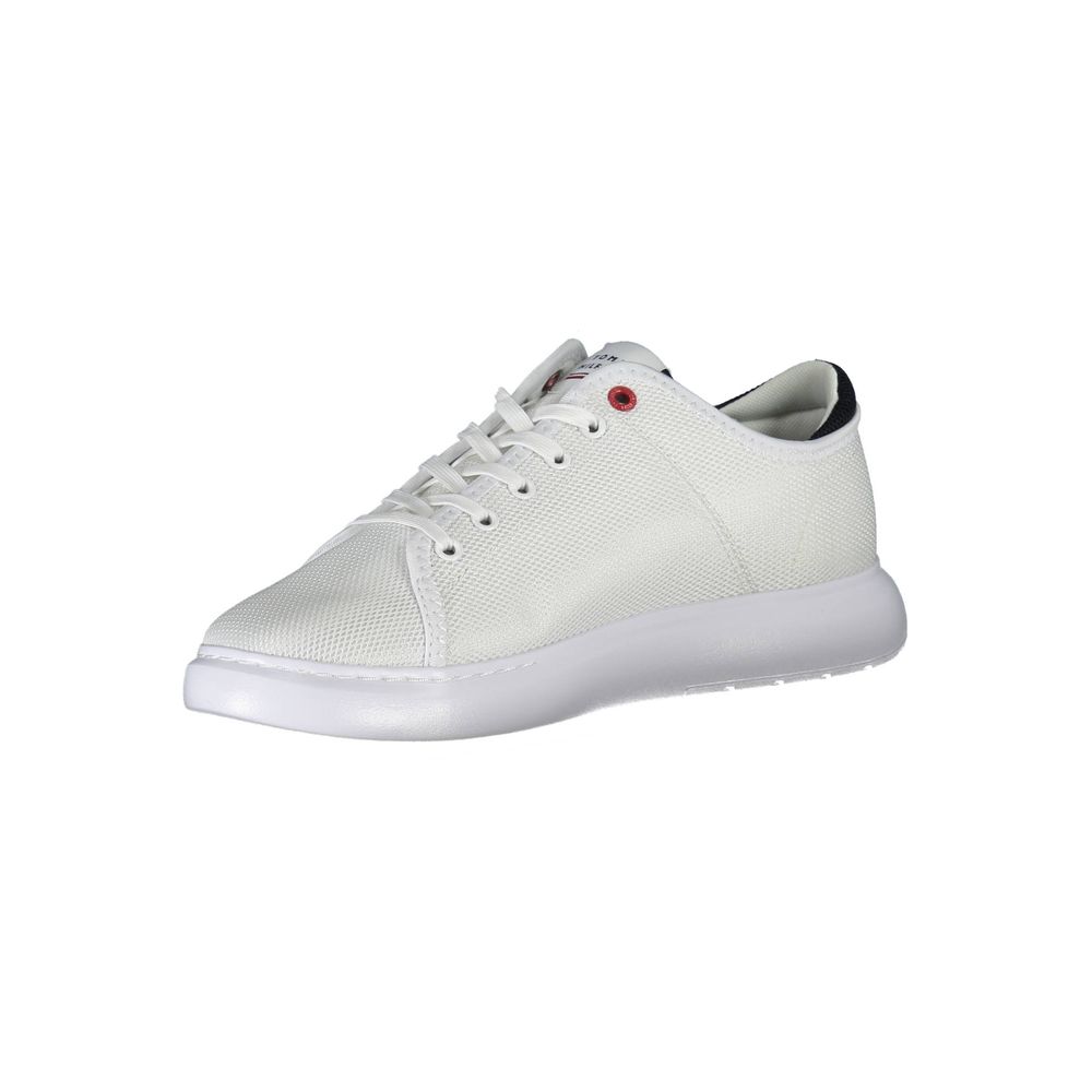 Tommy Hilfiger – Weiße Polyester-Sneaker