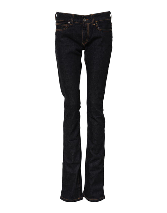 GF Ferre – Dunkelblaue Skinny-Jeans aus Baumwolle mit mittlerer Taille