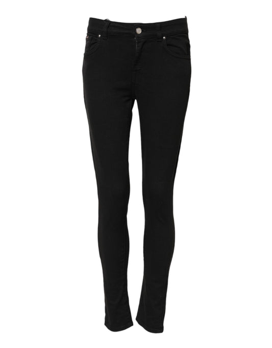 Dolce & Gabbana – Schwarze Slim-Fit-Jeans aus Baumwollstretch