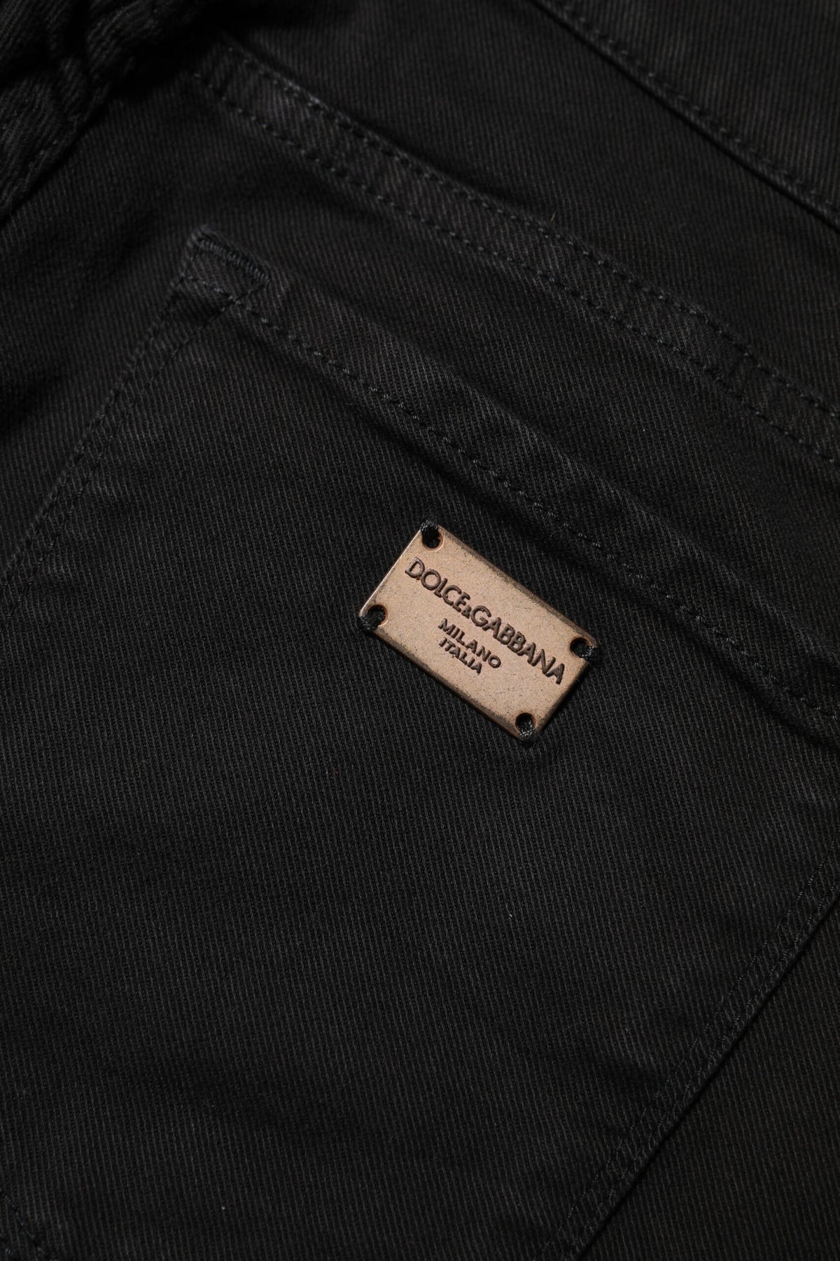 Dolce & Gabbana – Schwarze Slim-Fit-Jeans aus Baumwollstretch