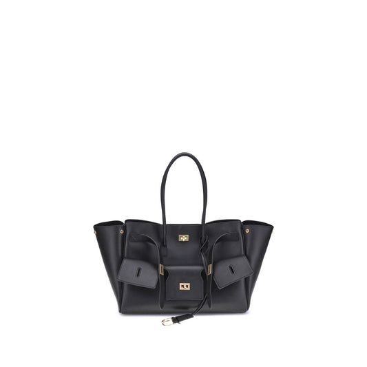 Balenciaga Schultertasche aus schwarzem Kalbsleder Bos Taurus