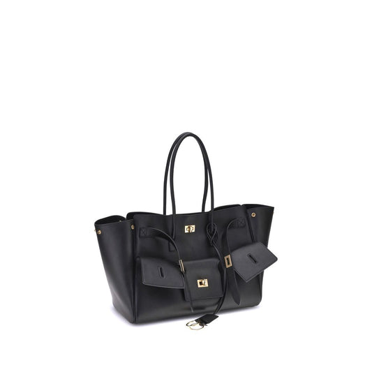 Balenciaga Schultertasche aus schwarzem Kalbsleder Bos Taurus