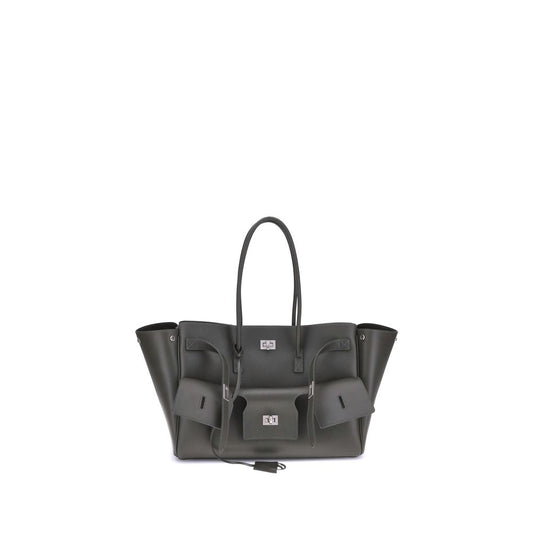 Balenciaga Schultertasche aus schwarzem Kalbsleder Bos Taurus