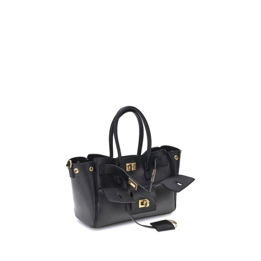 Balenciaga Schultertasche aus schwarzem Kalbsleder Bos Taurus