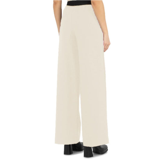 Comme Des Fuckdown Beige Polyester Women Palazzo Trousers