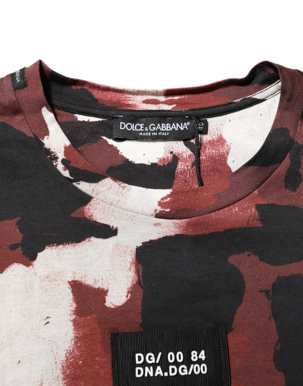 Dolce & Gabbana Mehrfarbiges Camouflage-T-Shirt für Herren mit Rundhalsausschnitt