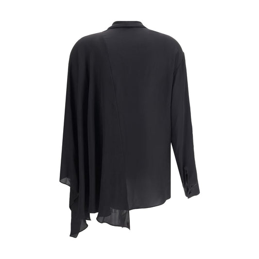Schwarze Seidenbluse von Balenciaga