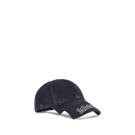 Balenciaga Schwarze Baumwollkappe (Baseballkappe)