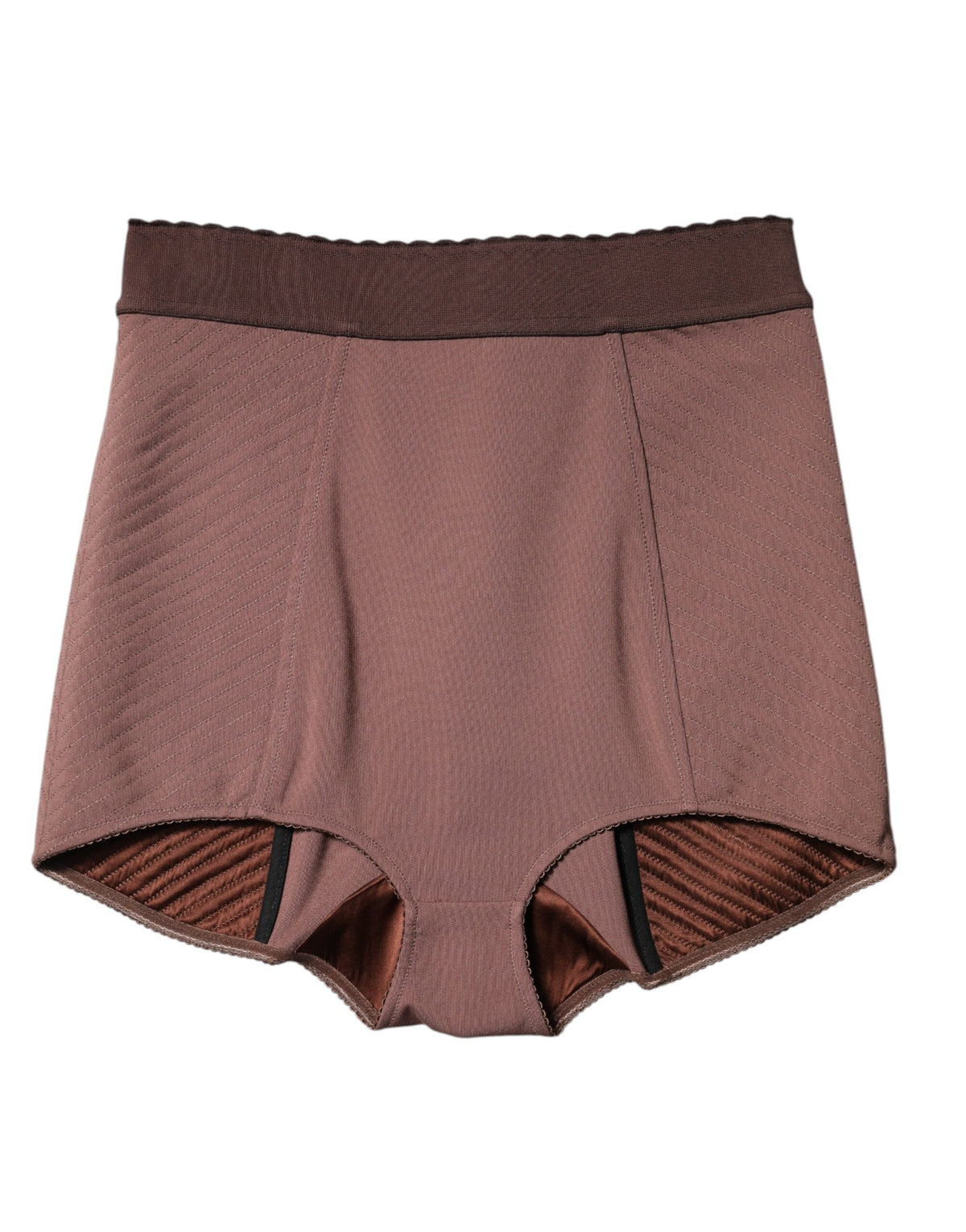 Dolce & Gabbana – Braune Hotpants-Shorts aus Viskose mit hoher Taille