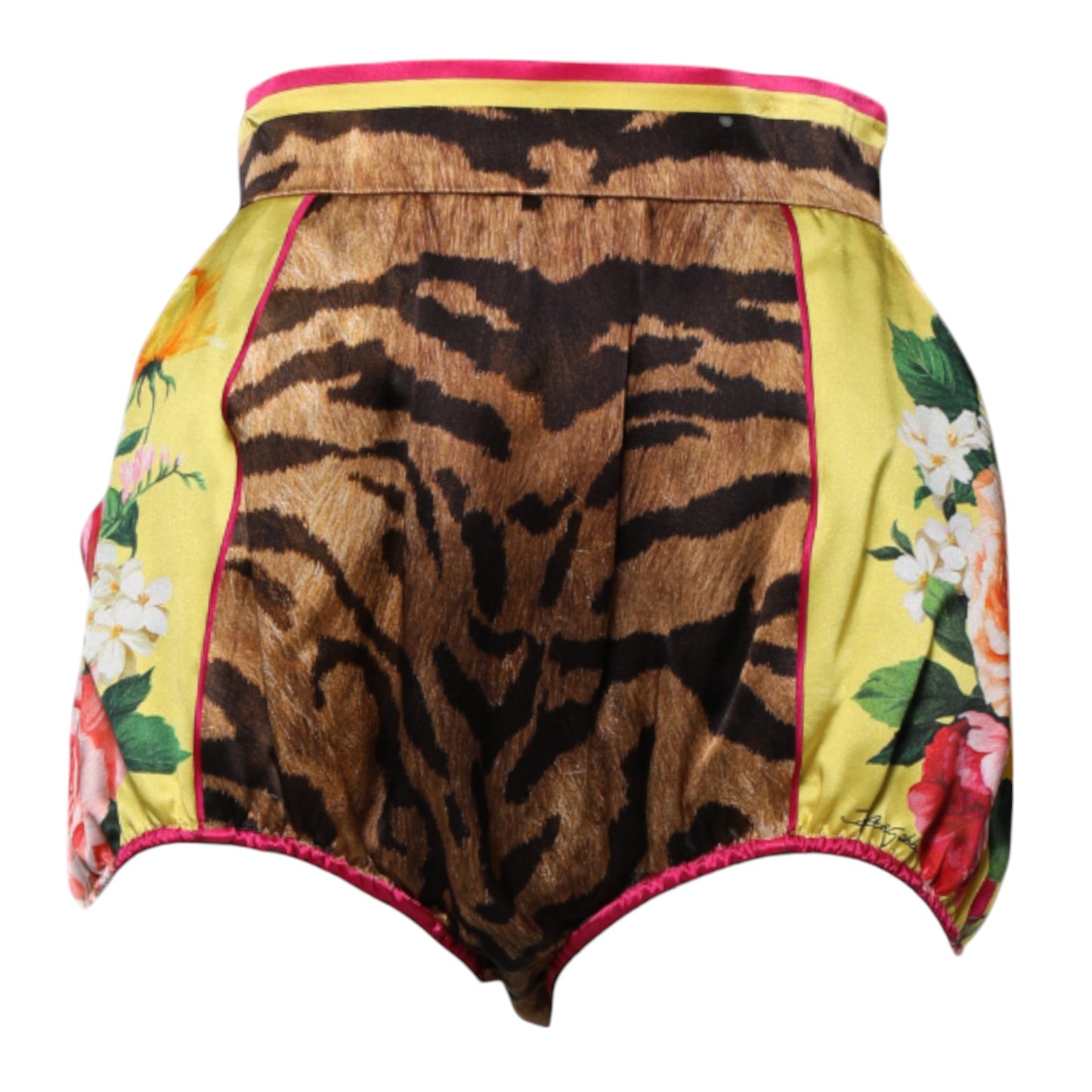 Dolce & Gabbana Hotpants mit mehrfarbigem Blumenmuster und hoher Taille