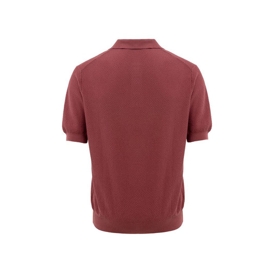 Gran Sasso Poloshirt aus roter Baumwolle