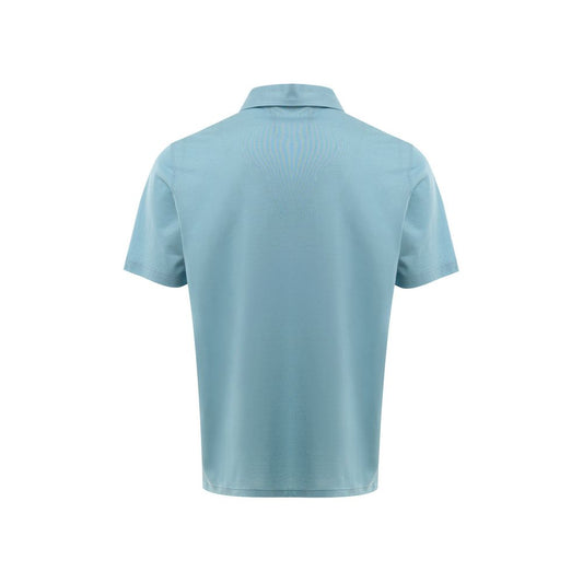 Gran Sasso Poloshirt aus blauer Baumwolle