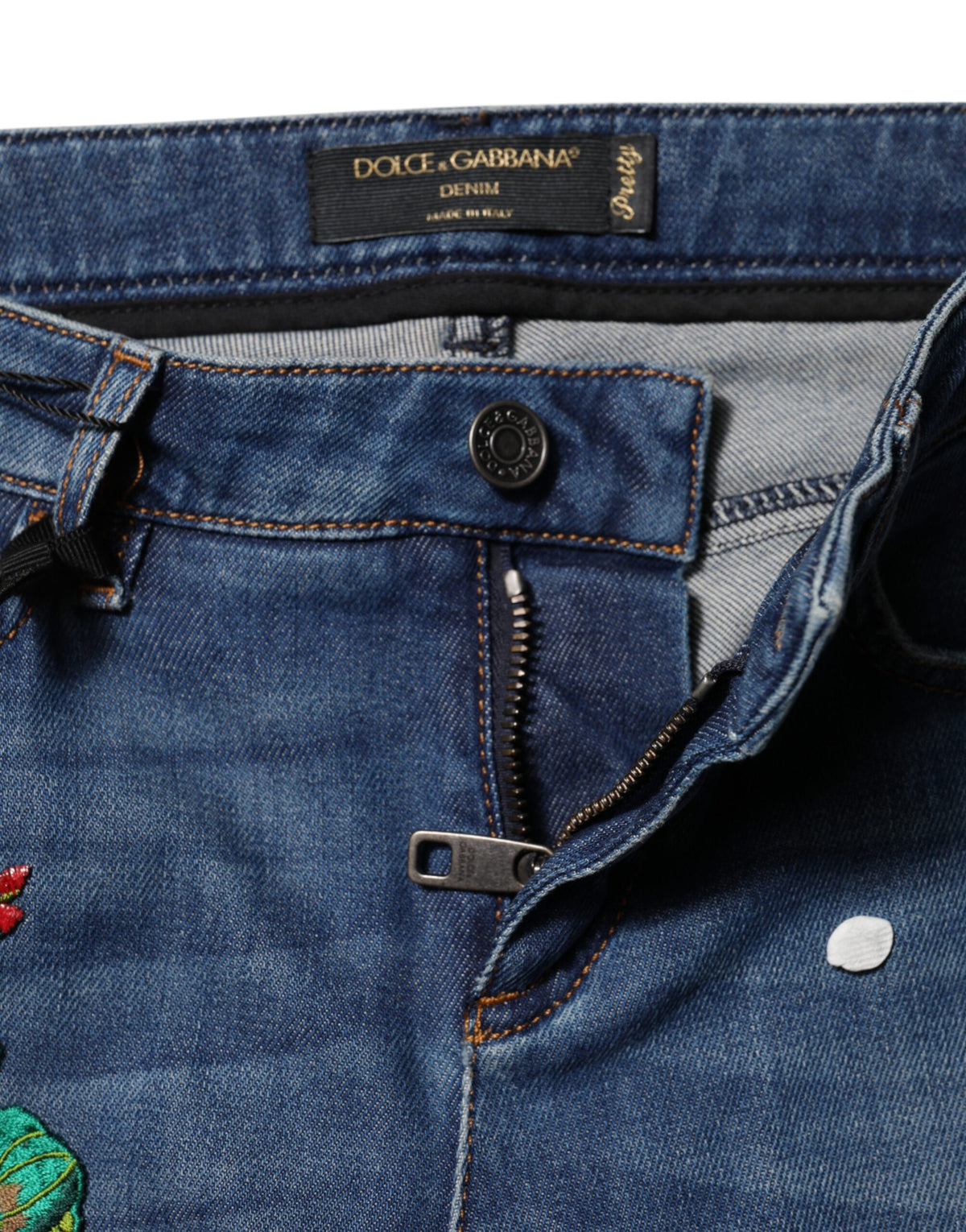 Dolce & Gabbana – Blaue Skinny-Jeans aus Baumwolle mit mittlerer Taille