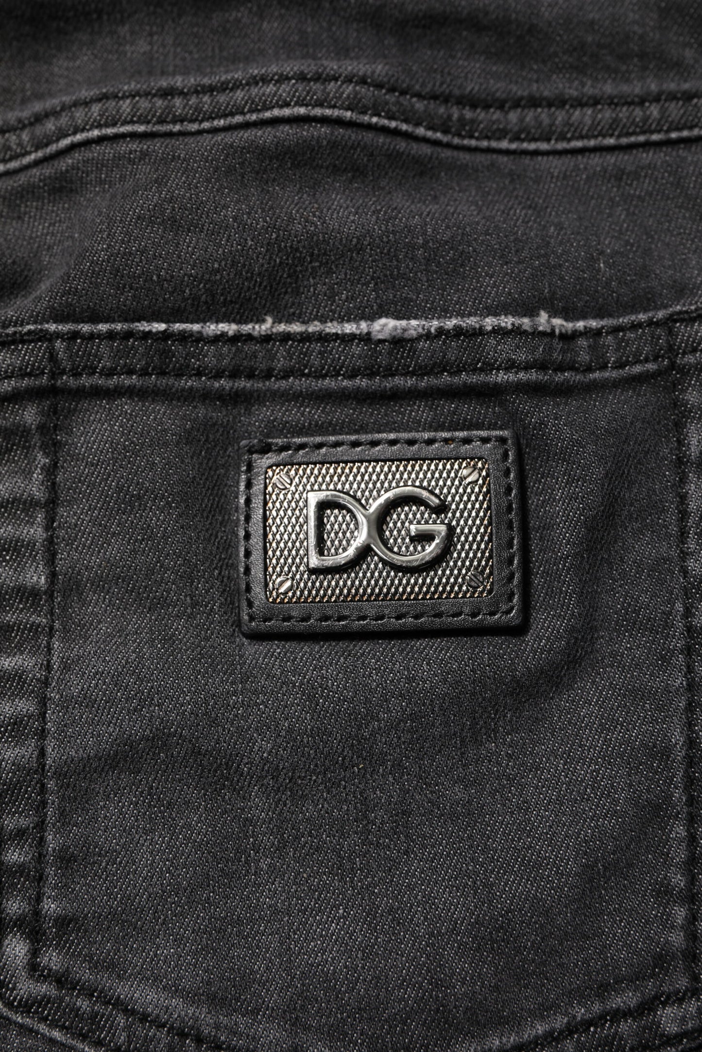 Dolce & Gabbana – Schwarze Skinny-Jeans aus Baumwolle mit niedriger Taille