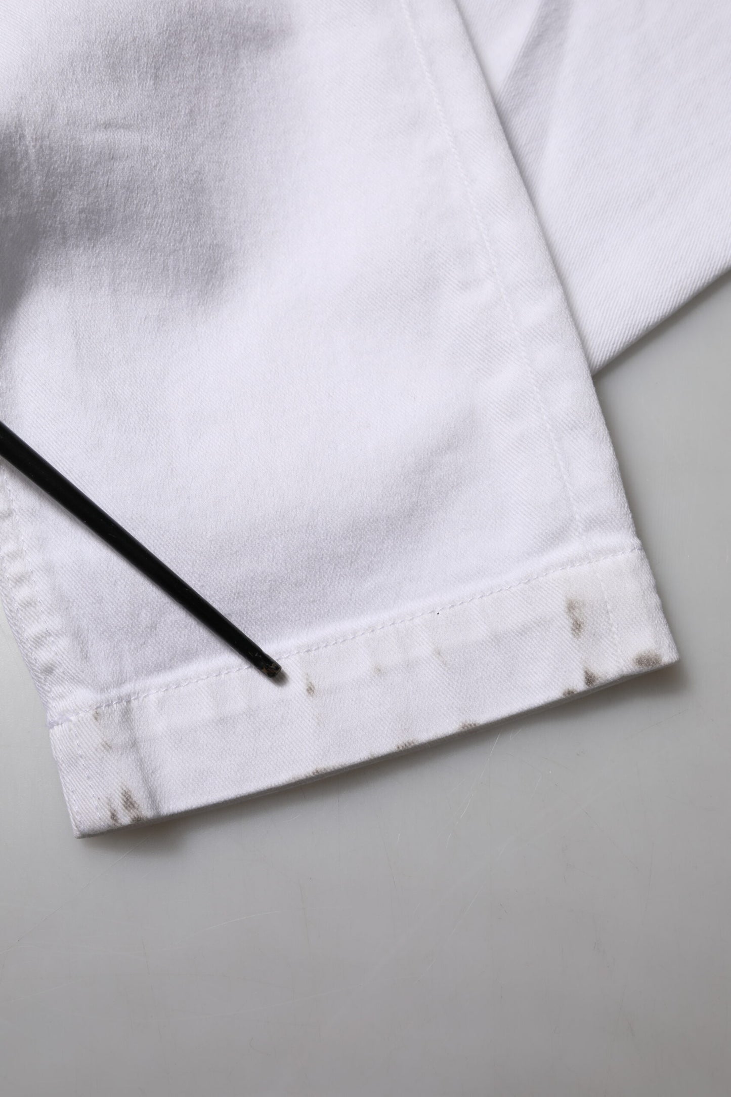 Dolce & Gabbana Weiße GIRLY-Jeans mit Blumenstickerei