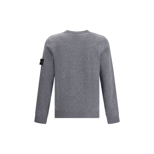 Stone Island Gray Wool Sweatshirt