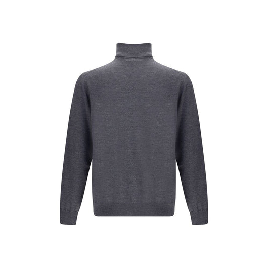 Etro Grauer Woll-Rollkragenpullover